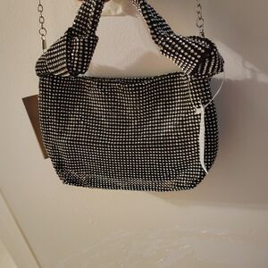 Stylish Black and Silver Women's Clutch